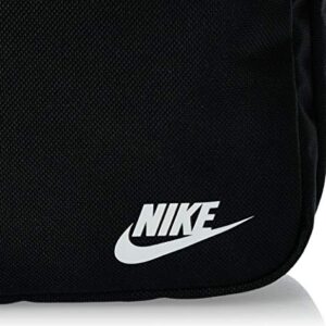 Nike Heritage Small Items 2.0 Tote Bag, Black/Black/(White), One Size