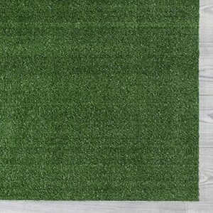 Sweethome Meadowland Collection Indoor and Outdoor Green Artificial Grass Turf Runner Rug 2'7" X 9'10" Green Artificial Grass/Pet mat with Rubber Backed