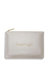 katie loxton shiny champagne beautiful daughter women’s vegan leather clutch perfect pouch