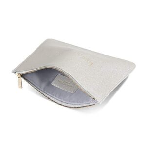 KATIE LOXTON Shiny Champagne Beautiful Daughter Women's Vegan Leather Clutch Perfect Pouch