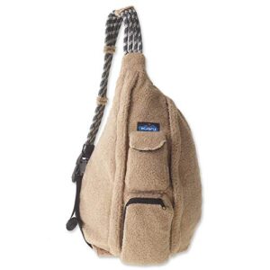 kavu rope fleece bag sling crossbody sherpa backpack travel purse – driftwood