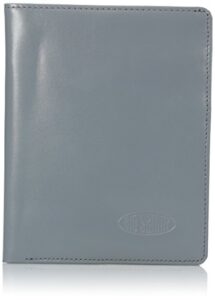 big skinny leather traveler slim wallet, holds up to 20 cards and 4 passports, graphite