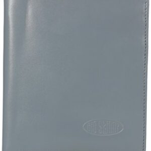 Big Skinny Leather Traveler Slim Wallet, Holds Up to 20 Cards and 4 Passports, Graphite