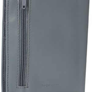 Big Skinny Leather Traveler Slim Wallet, Holds Up to 20 Cards and 4 Passports, Graphite