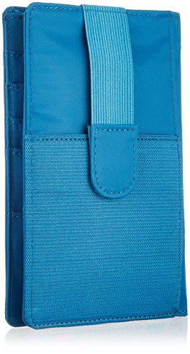 Big Skinny Women's RFID Blocking Plus Size myPhone Bi-Fold Slim Wallet, Holds Up to 20 Cards, Ocean Blue