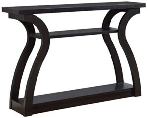 monarch specialties 47″ console table – sleek and modern accent table for your home (cappuccino/dark brown/espresso)