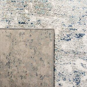 SAFAVIEH Jasper Collection 5' Square Grey/Blue JSP107G Modern Abstract Non-Shedding Living Room Bedroom Area Rug