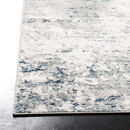 SAFAVIEH Jasper Collection 5' Square Grey/Blue JSP107G Modern Abstract Non-Shedding Living Room Bedroom Area Rug