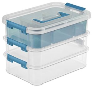 stack & carry 3-layer handle box with tray