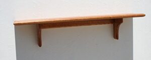 solid oak wall shelf (48″ wide, country medium (03))