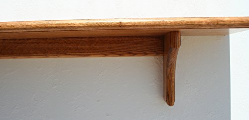 Solid Oak Wall Shelf (48" Wide, Country Medium (03))