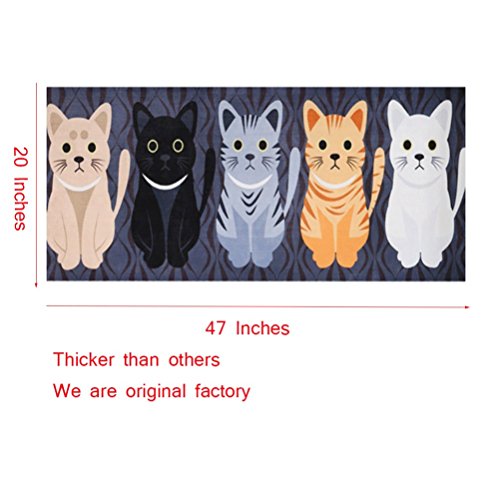 Gydthdeix Rectangle Cartoon Lovely Cats Kitty Pattern Mat Rug for Stairway Toilet Floor Bedroom Living Room Bathroom Kitchen Home Decoration Area