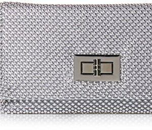 Jessica McClintock Trina Mesh Clutch, Silver