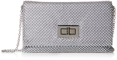 Jessica McClintock Trina Mesh Clutch, Silver