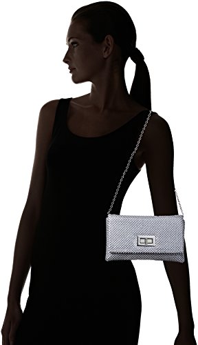 Jessica McClintock Trina Mesh Clutch, Silver