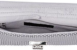 Jessica McClintock Trina Mesh Clutch, Silver