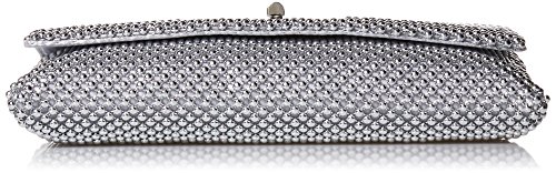 Jessica McClintock Trina Mesh Clutch, Silver