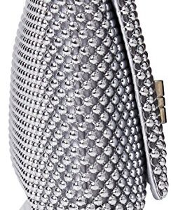 Jessica McClintock Trina Mesh Clutch, Silver