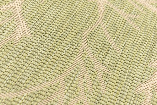 Unique Loom Collection Coastal, Branches, Botanical, Indoor and Outdoor Area Rug, 4 ft x 6 ft, Light Green/Beige