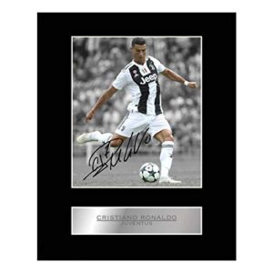 iconic pics cristiano ronaldo print signed mounted photo display #01 printed autographed gift picture print
