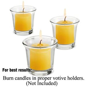 Votive Citronella Scented Candles 15 Hours - Summer Yellow - Set of 36