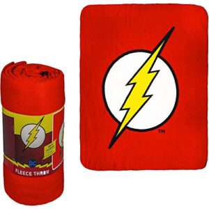 fleece throw blanket – the flash logo – lightweight faux fur fleece blanket large 50″x 60″ – for beds, sofa, couch, picnic, travel, camping