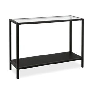 henn&hart 36″ wide rectangular console table in blackened bronze, entryway table, accent table for living room, hallway
