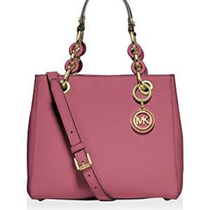 Michael Kors Cynthia Small Leather Satchel Tulip Bag