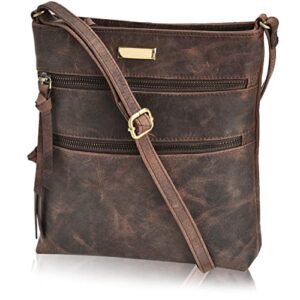 estalon real leather crossbody bag for women – women’s shoulder sling handbags medium purses soft crossover purse christmas gift