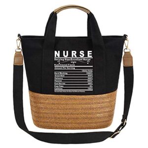 so’each women’s handbag excellent nurse tote graphic crossbody shoulder bag black