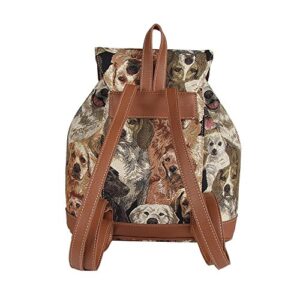 Signare Tapestry Fashion Backpack Rucksack for Women with Labrador Dog (RUCK-LAB)