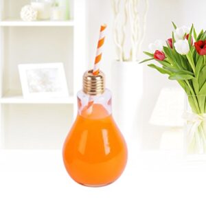 400ML Light Bulb Shaped Glass Bottle Novelty Drinking Glasses Party Favors for Drinks Beers Cocktails