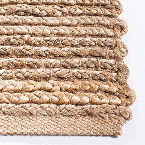 SAFAVIEH Cape Cod Collection 3' x 5' Natural CAP355A Handmade Braided Jute Area Rug