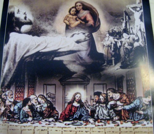 Trail Town Finds Super Soft 60" Last Supper Blanket Throw Very Dramatic Images