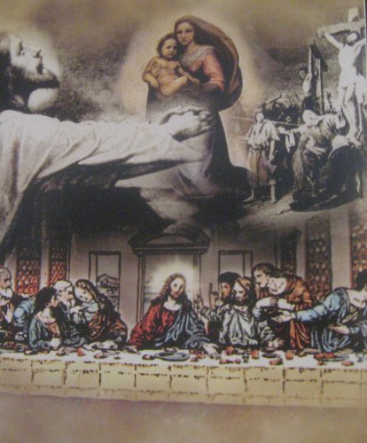 Trail Town Finds Super Soft 60" Last Supper Blanket Throw Very Dramatic Images