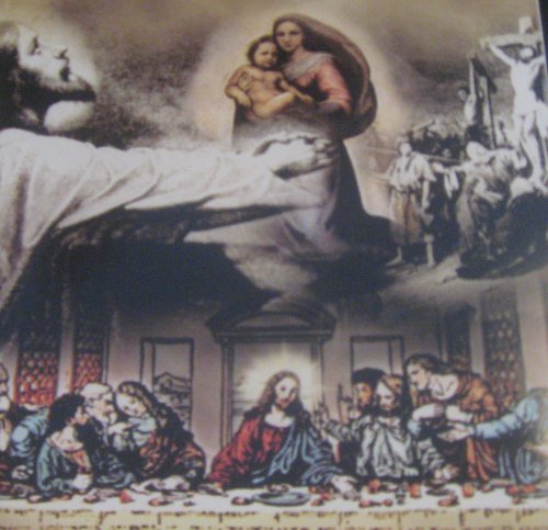 Trail Town Finds Super Soft 60" Last Supper Blanket Throw Very Dramatic Images