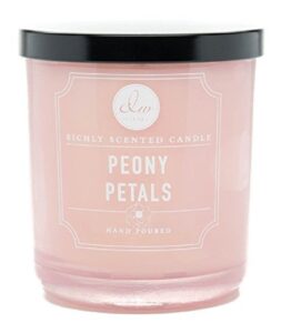dw home peony petals richly scented candle small single wick hand poured 4 oz