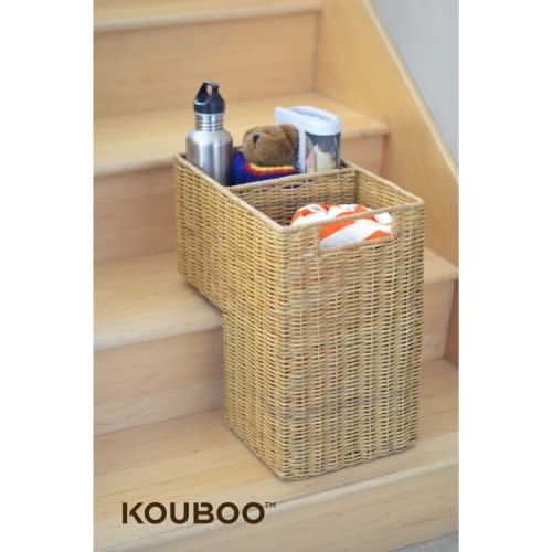 KOUBOO Wicker Step Basket, Natural