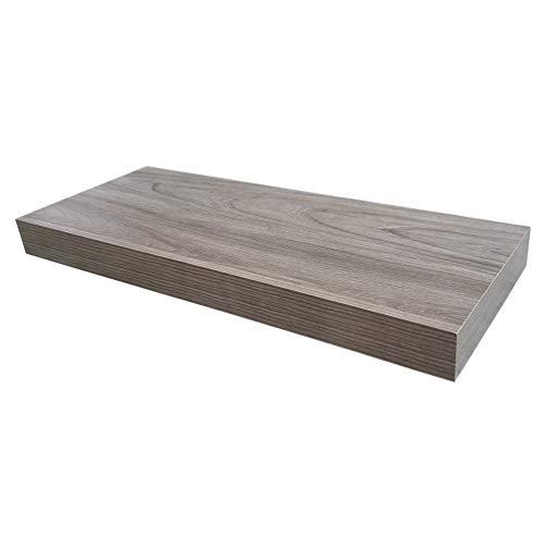 Homewell Wood Floating Shelves for Home Decoration, 24"x9.25"x2", Grey