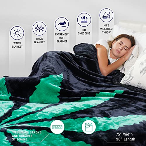 Hiyoko Weed Blanket Faux Fur Throw Blanket Queen Size – Marijuana Gifts for Stoners Faux Mink Warm Blanket