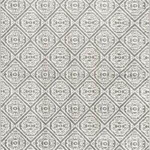 nuLOOM Floral Jeanette Area Rug, 6' 7" x 9', Grey