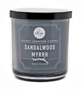 dw home sandalwood myrrh richly scented candle single wick hand poured 4 oz