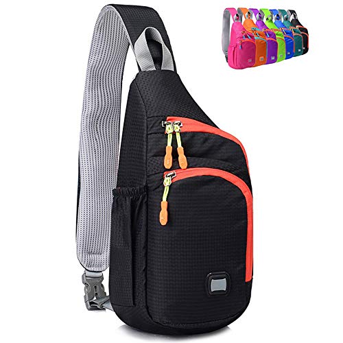 Peicees Small Sling Backpack Waterproof Unisex Shoulder Bag Chest Crossbody Daypack