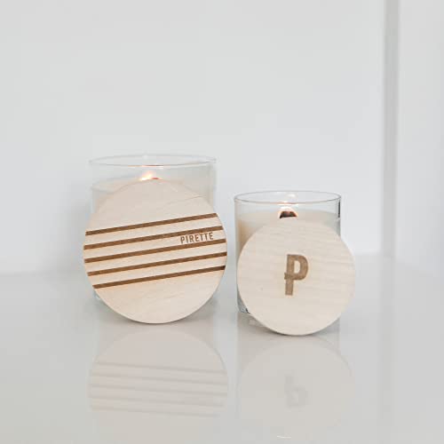 PIRETTE Candle - Summer Scent, Hand Poured, Soy Candle, Wood Wick, Crackling Candle in Gift Box for Home and Office, 45 Hours (8 oz)