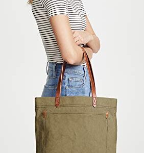 Madewell Women's The Canvas Medium Transport Tote, British Surplus, Black, One Size