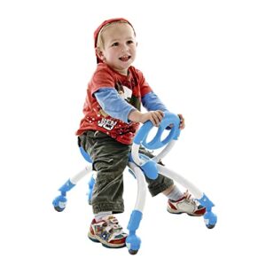 ybike pewi walking ride on toy – from baby walker to toddler ride on for ages 9 months to 3 years old, ypiw3, blue