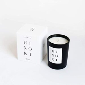 Brooklyn Candle Studio Hinoki Noir Candle | Vegan Soy Wax Luxury Scented Candle, Hand Poured in The USA, 70 Hour Slow Burn Time (10 oz)