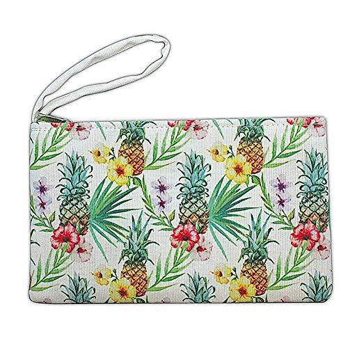 Tropical Clutch Bag Pineapple Hibiscus