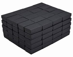 jpb matte black cotton filled jewelry box #21 (case of 100) 2.5 inches x 1.5 inches