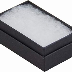 JPB Matte Black Cotton Filled Jewelry Box #21 (Case of 100) 2.5 inches x 1.5 inches